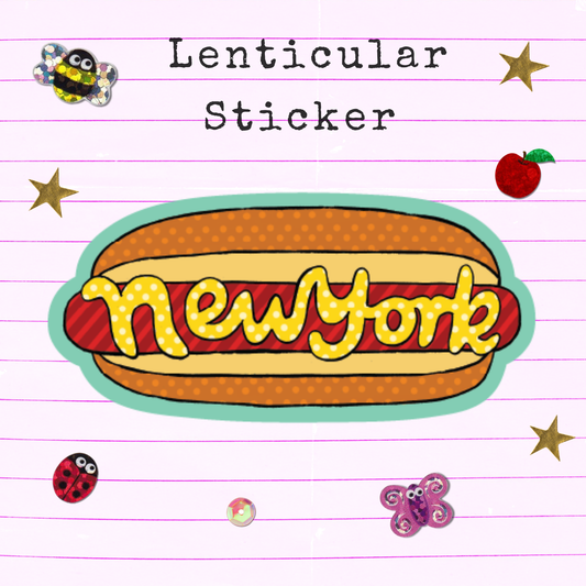 NY Hotdog Lenticular Sticker