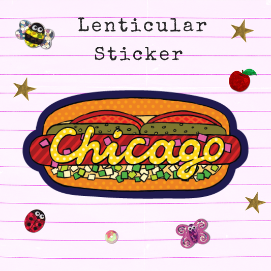 CHI Hotdog Lenticular Sticker