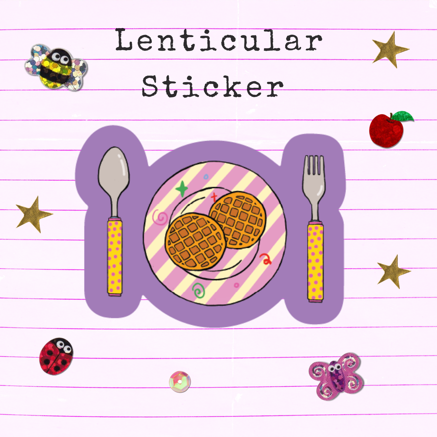 Plate Lenticular Sticker