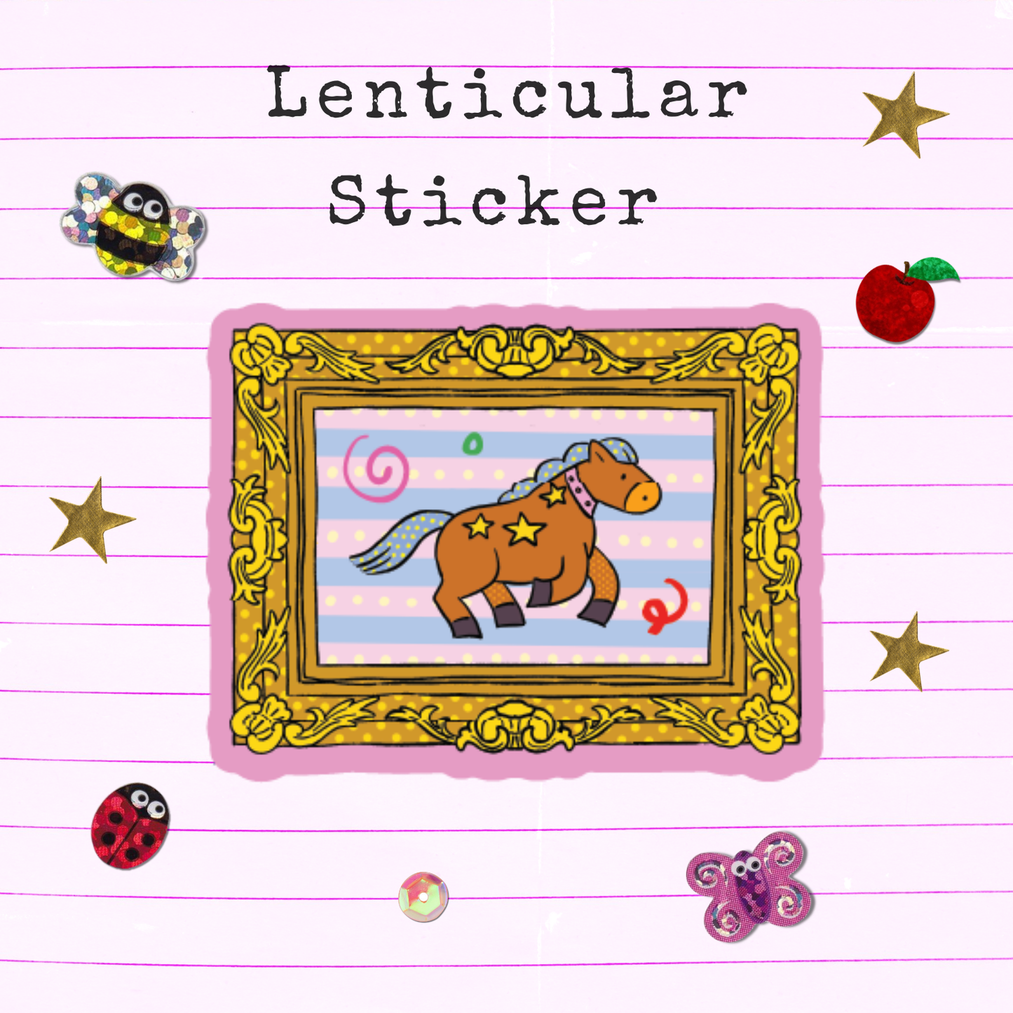 Horse Lenticular Sticker