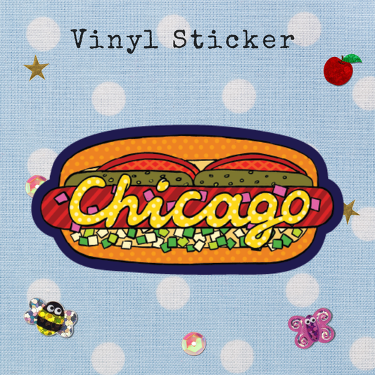 CHI Hotdog Vinyl Sticker