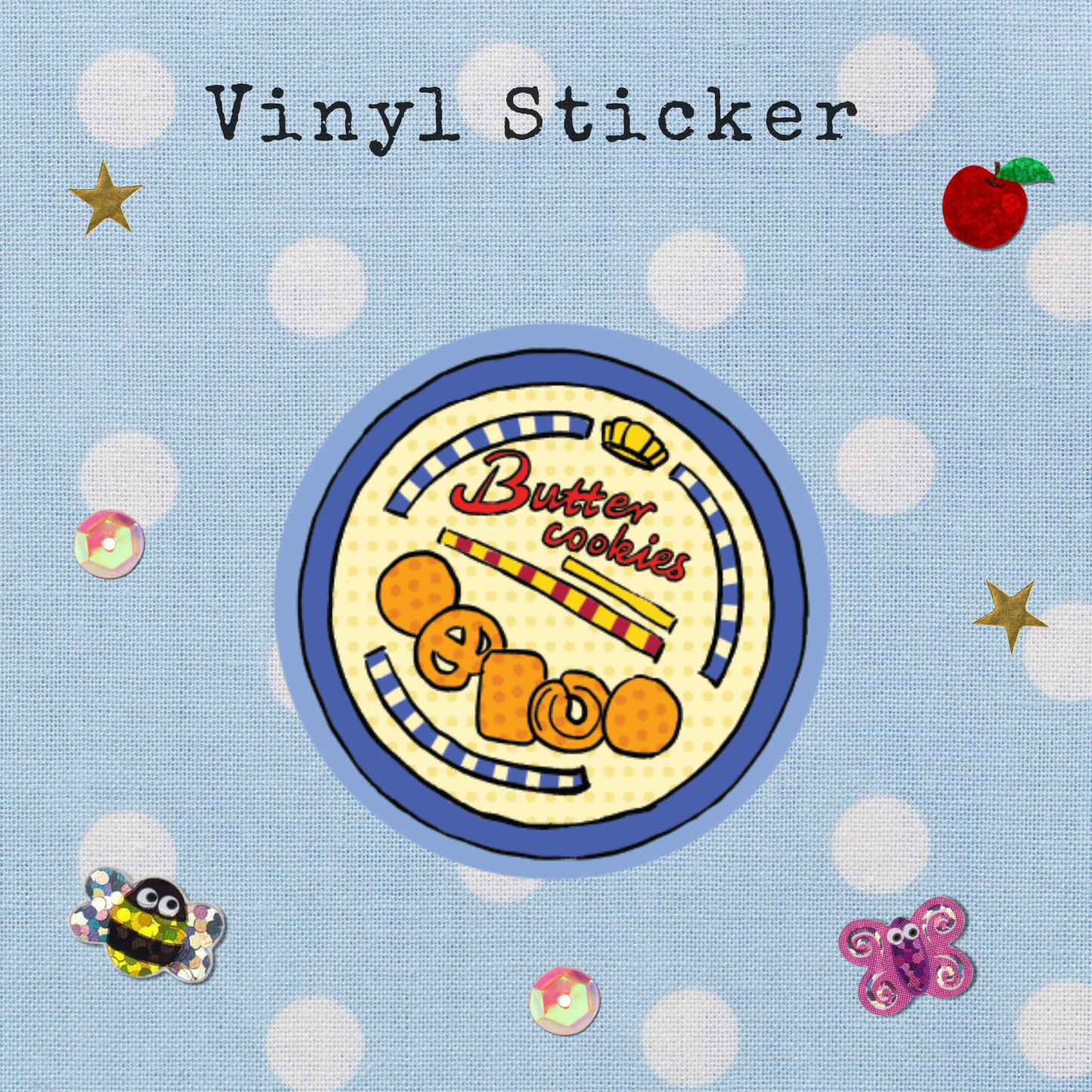 Cookie Tin Vinyl Sticker