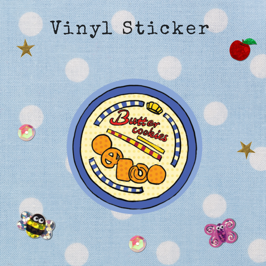 Cookie Tin Vinyl Sticker