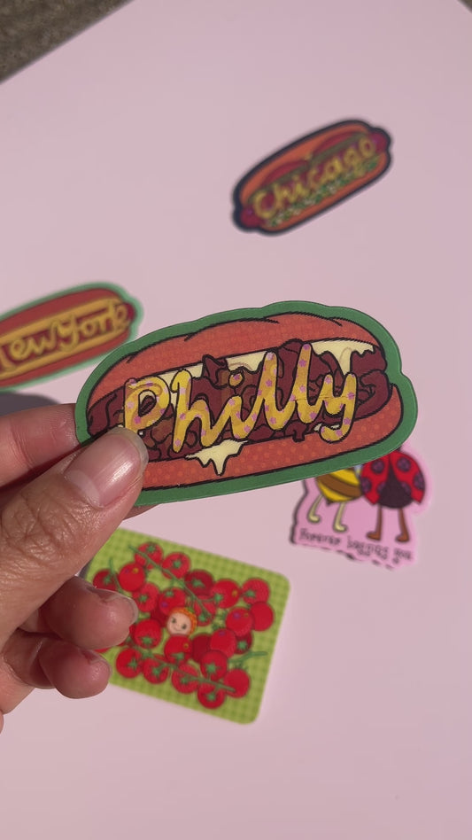 Philly Cheesesteak Lenticular Sticker