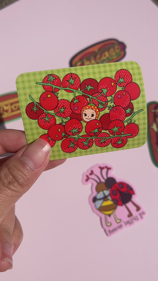 Tomato Angel Vinyl Sticker