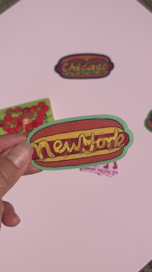 NY Hotdog Lenticular Sticker